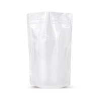 Pungă doypack albă cu valvă aromatică — Imagine principală a pungii cu valvă aromatică, protecție a aromei, de la Elke Plastic