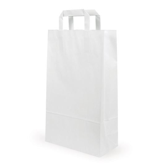 Sacoșă din hârtie albă — Imagine principală de la importatorul de ambalaje Elke Plastic