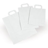 Sacoșă din hârtie albă — Imagine a variantei de culoare pentru diferite aspecte de brand