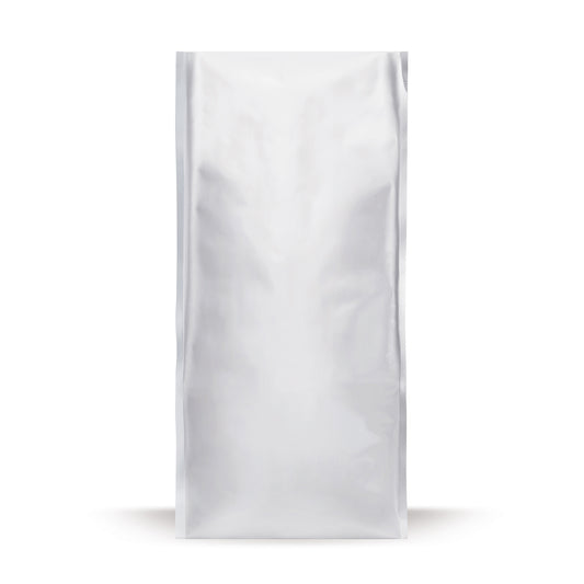 Pungi de cafea cu sudură K, argintii — Vedere principală de la importatorul de ambalaje Elke Plastic
