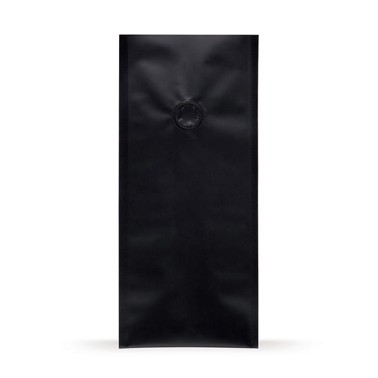 Pungi de cafea negre — Vedere principală de la importatorul de ambalaje Elke Plastic
