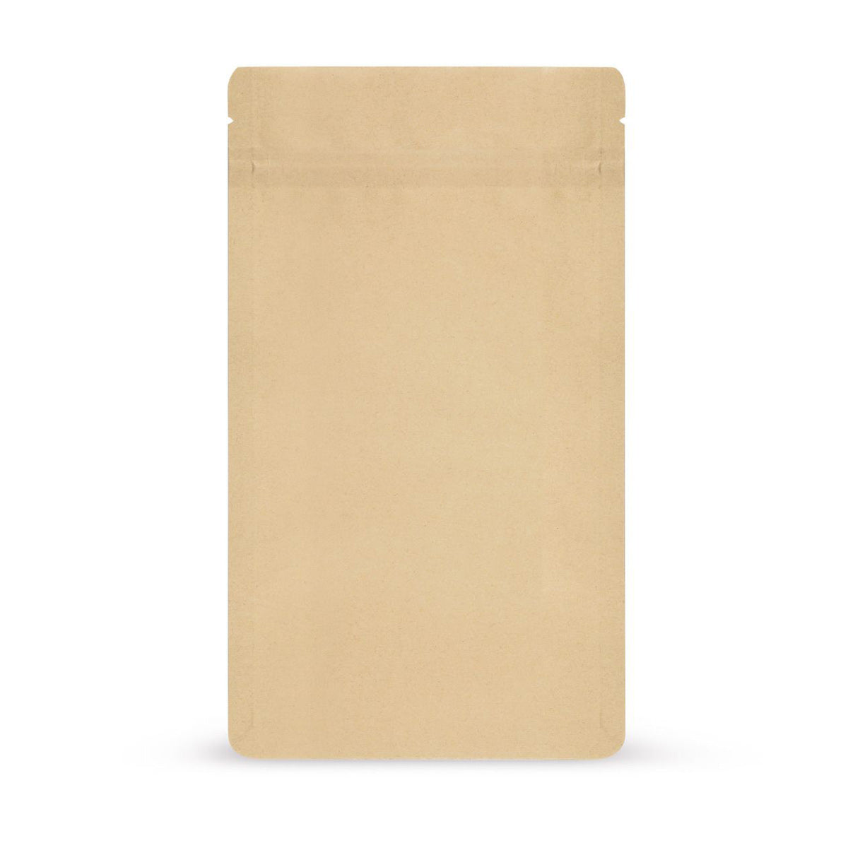 Pungi doypack din hârtie Kraft, din materiale biodegradabile — Vedere principală a pungii cu aspect hârtie Kraft, de la El...