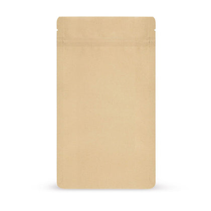 Pungi doypack din hârtie Kraft, din materiale biodegradabile — Vedere principală a pungii cu aspect hârtie Kraft, de la El...