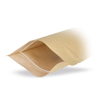 Pungi doypack din hârtie Kraft, din materiale biodegradabile — Prezentare generală a variantelor cu diferite opțiuni de mate...