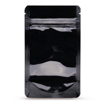 Pungi doypack negre — Vedere principală de la importatorul de ambalaje Elke Plastic