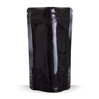 Pungi doypack negre — Vedere de utilizare în procesul practic de ambalare