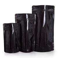 Pungi doypack negre — Vedere detaliată a sudurii și a stabilității mecanice