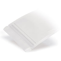 Pungi doypack transparente — Vedere detaliată într-o aplicație tipică de ambalare, cu exemplu de conținut